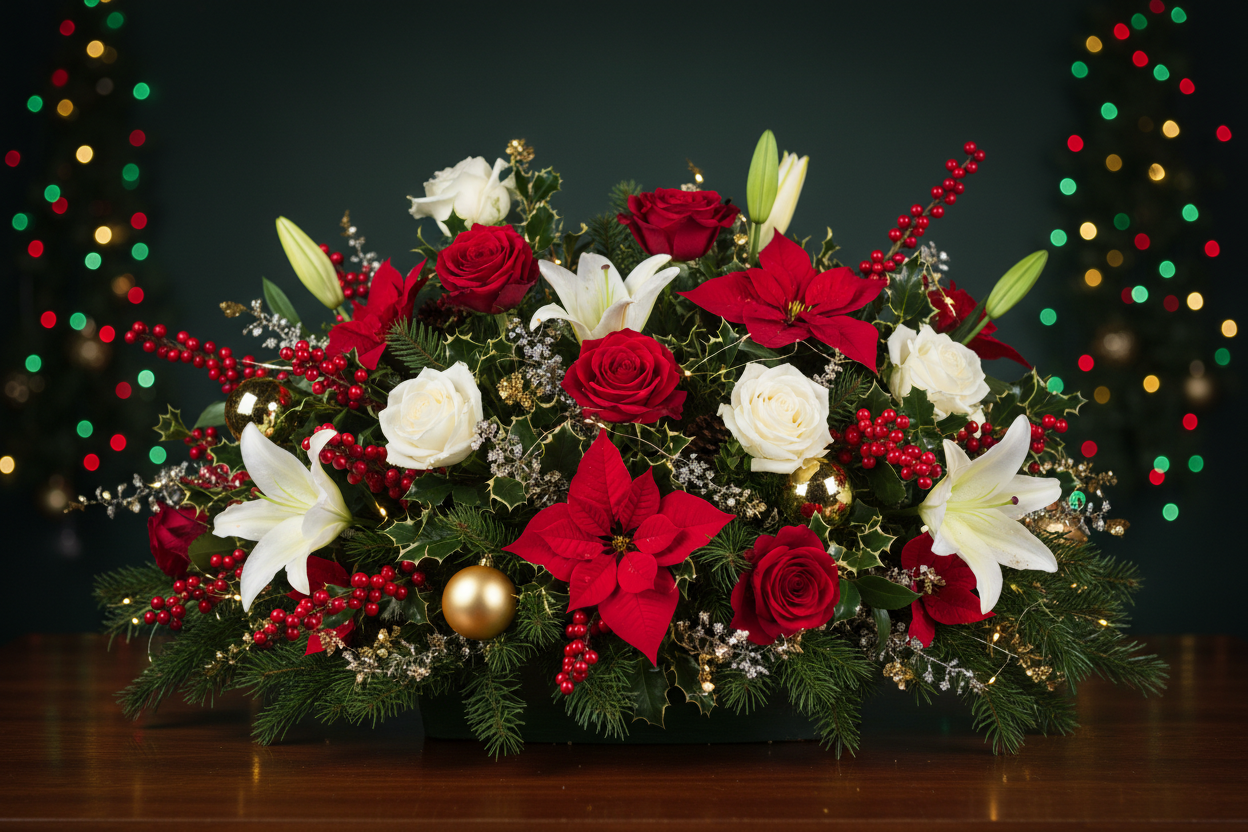 Christmas and New Year Flower Arrangment