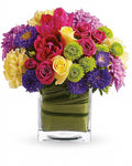 Colorful bouquet of flowers in a vase